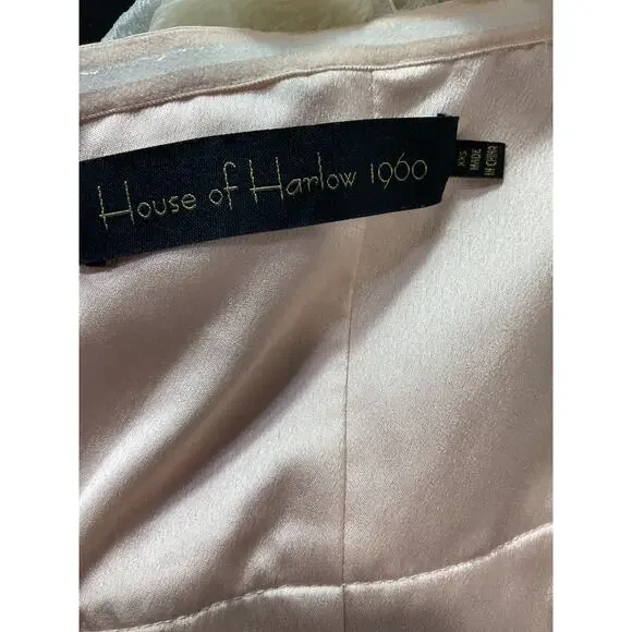 House Of Harlow 1960 'Burna' White Chiffon Off Shoulder Blouse Size XXS